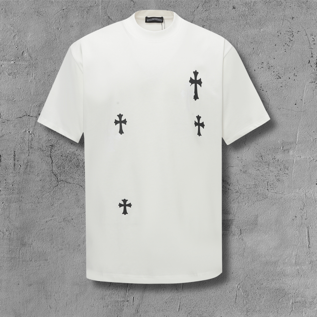 Cross Cluster Mosaic White T-Shirt™