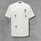 Cross Cluster Mosaic White T-Shirt™