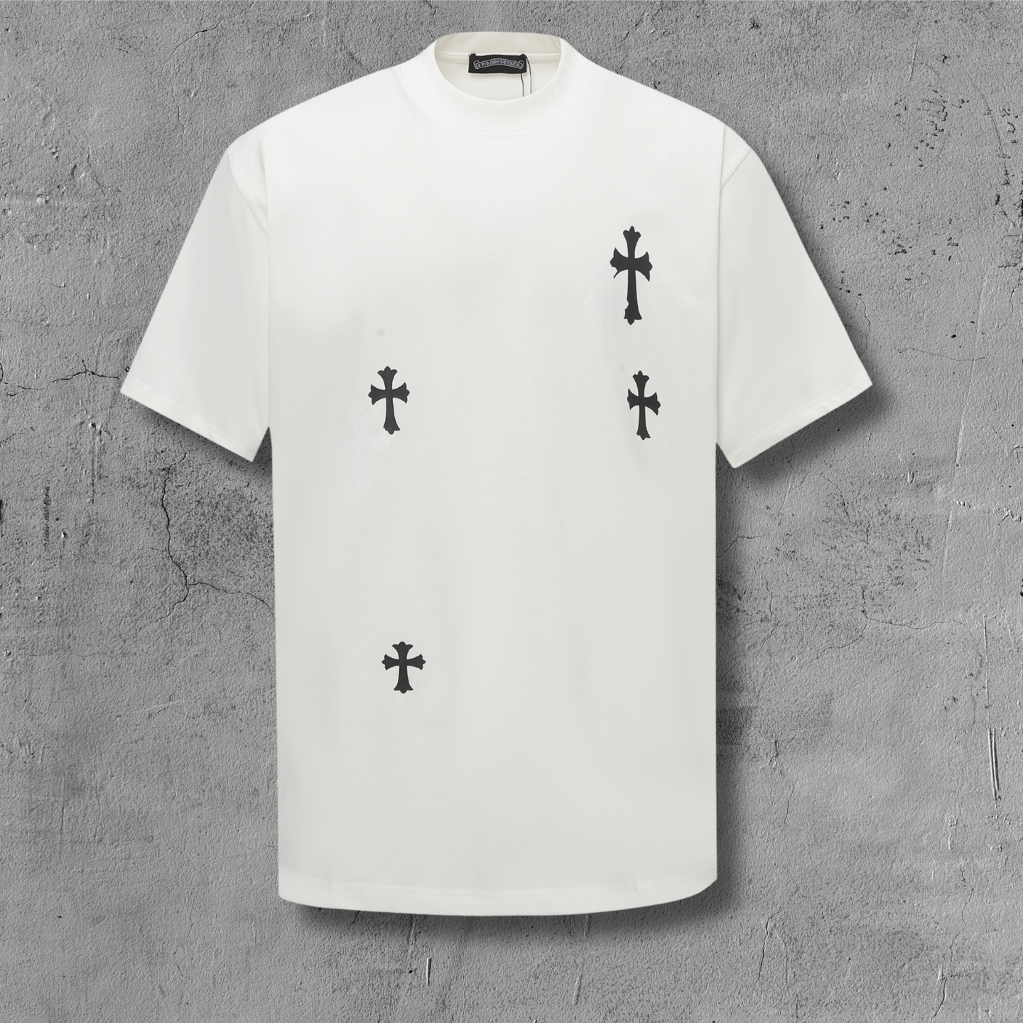 Cross Cluster Mosaic White T-Shirt™