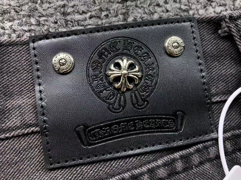 Black Cross Patch Black Denim Jeans™