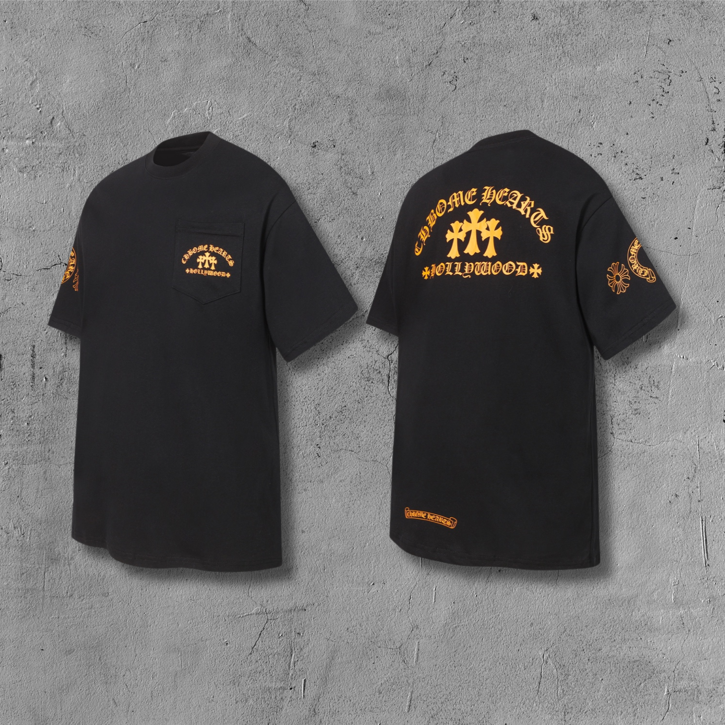 Hollywood Cross Logo Pocket Black T-Shirt™