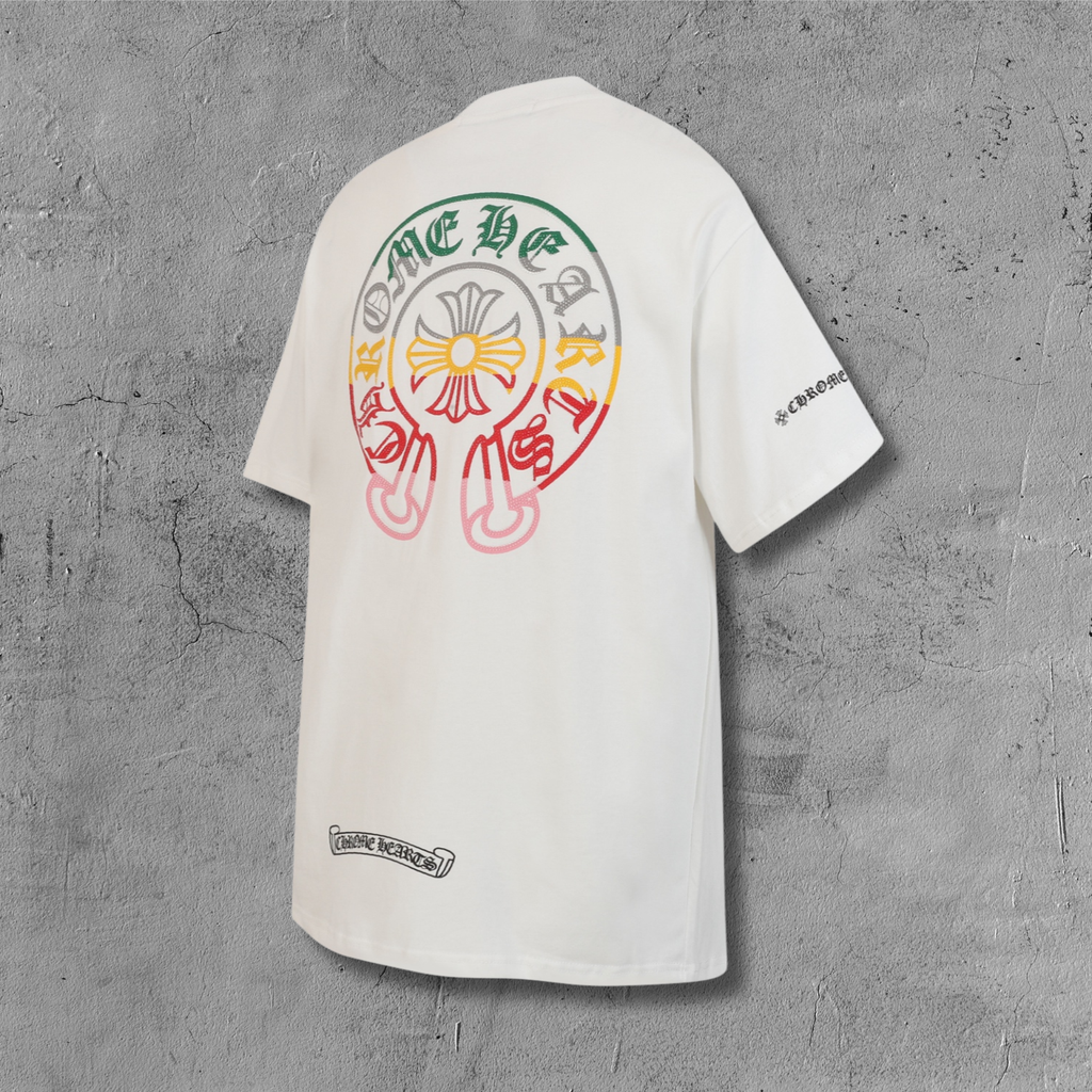 Rhinestone Color Fade Horseshoe Black T-Shirt™
