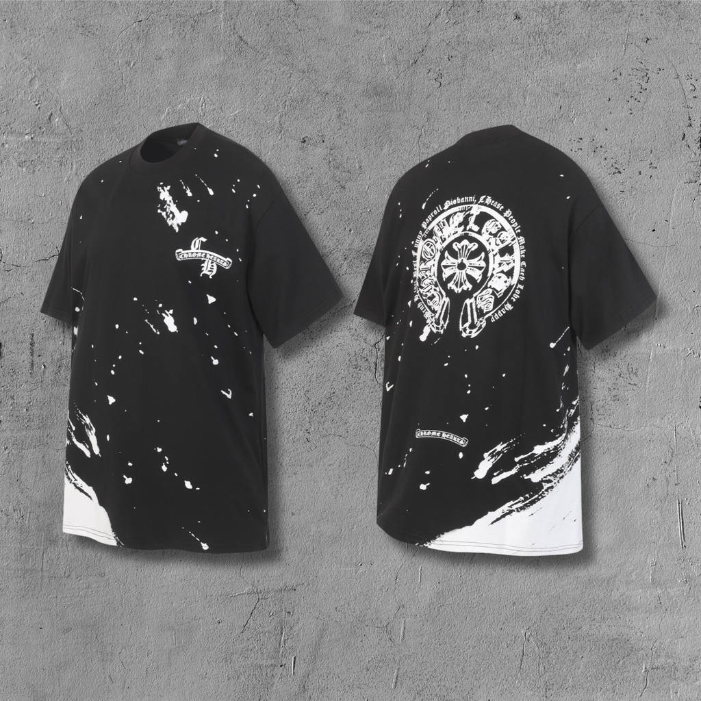 Ink Splatter Horseshoe Black T-Shirt™
