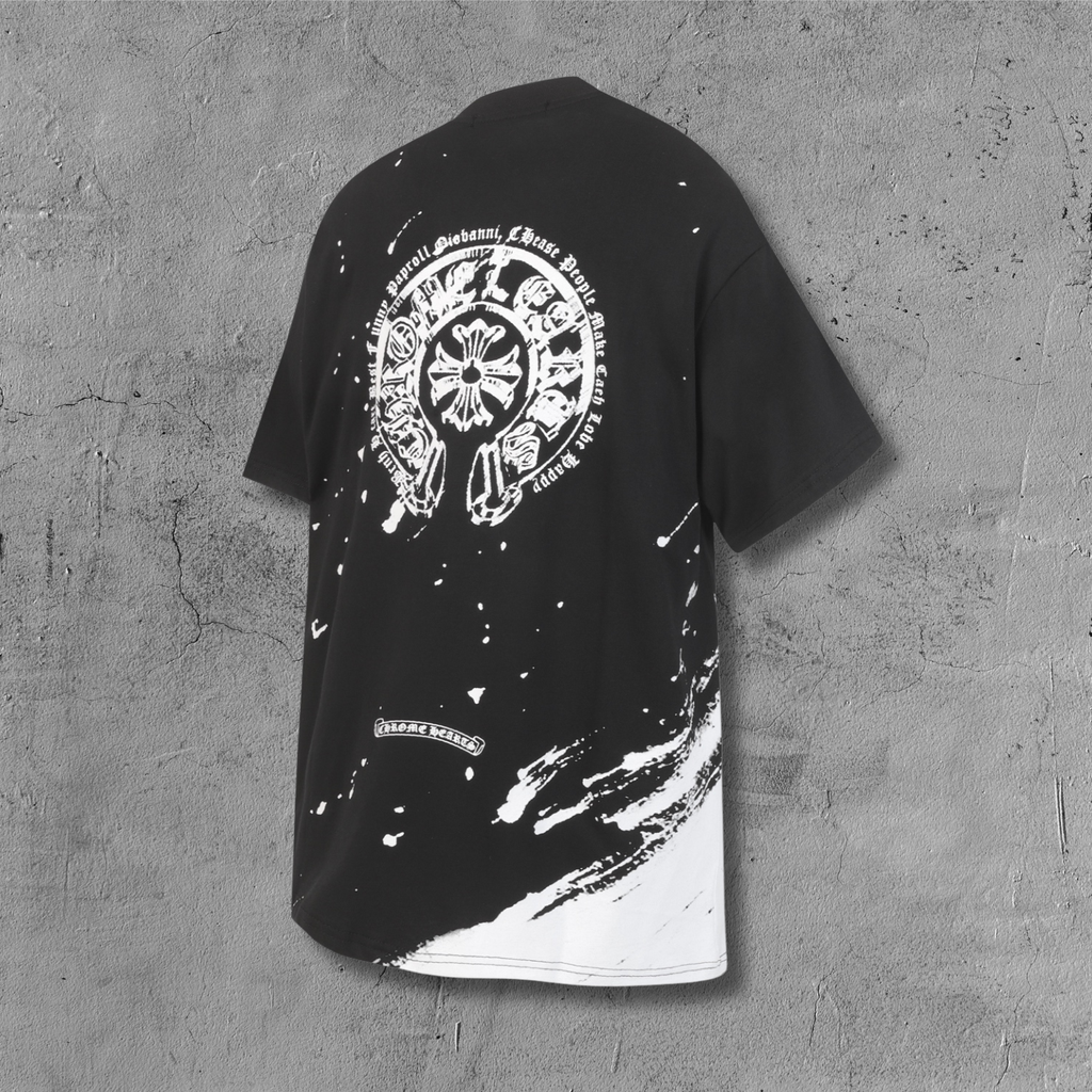 Ink Splatter Horseshoe Black T-Shirt™