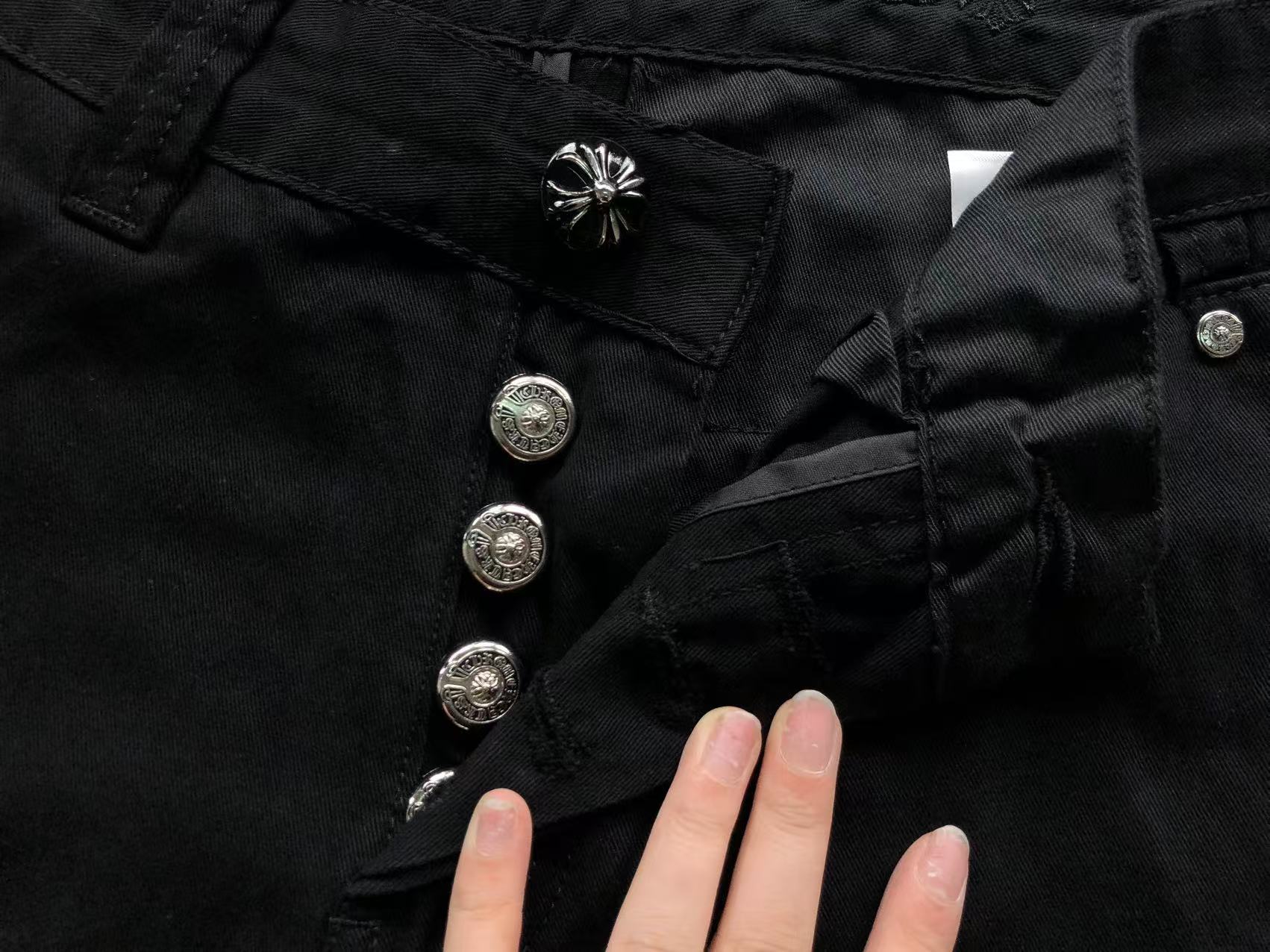 Rusty Black Cross Patch Black Denim Jeans™