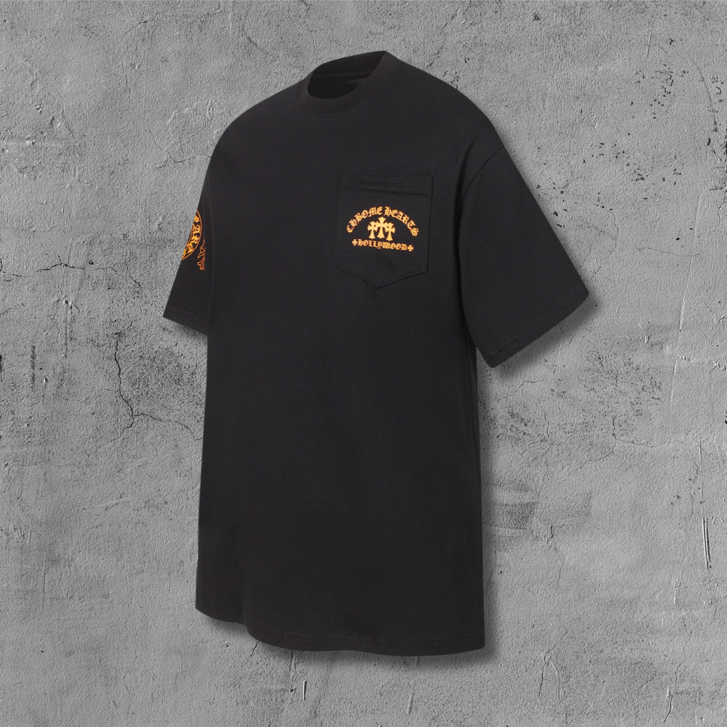 Hollywood Cross Logo Pocket Black T-Shirt™