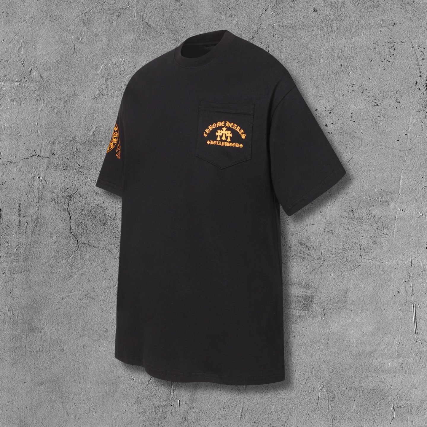 Hollywood Cross Logo Pocket Black T-Shirt™