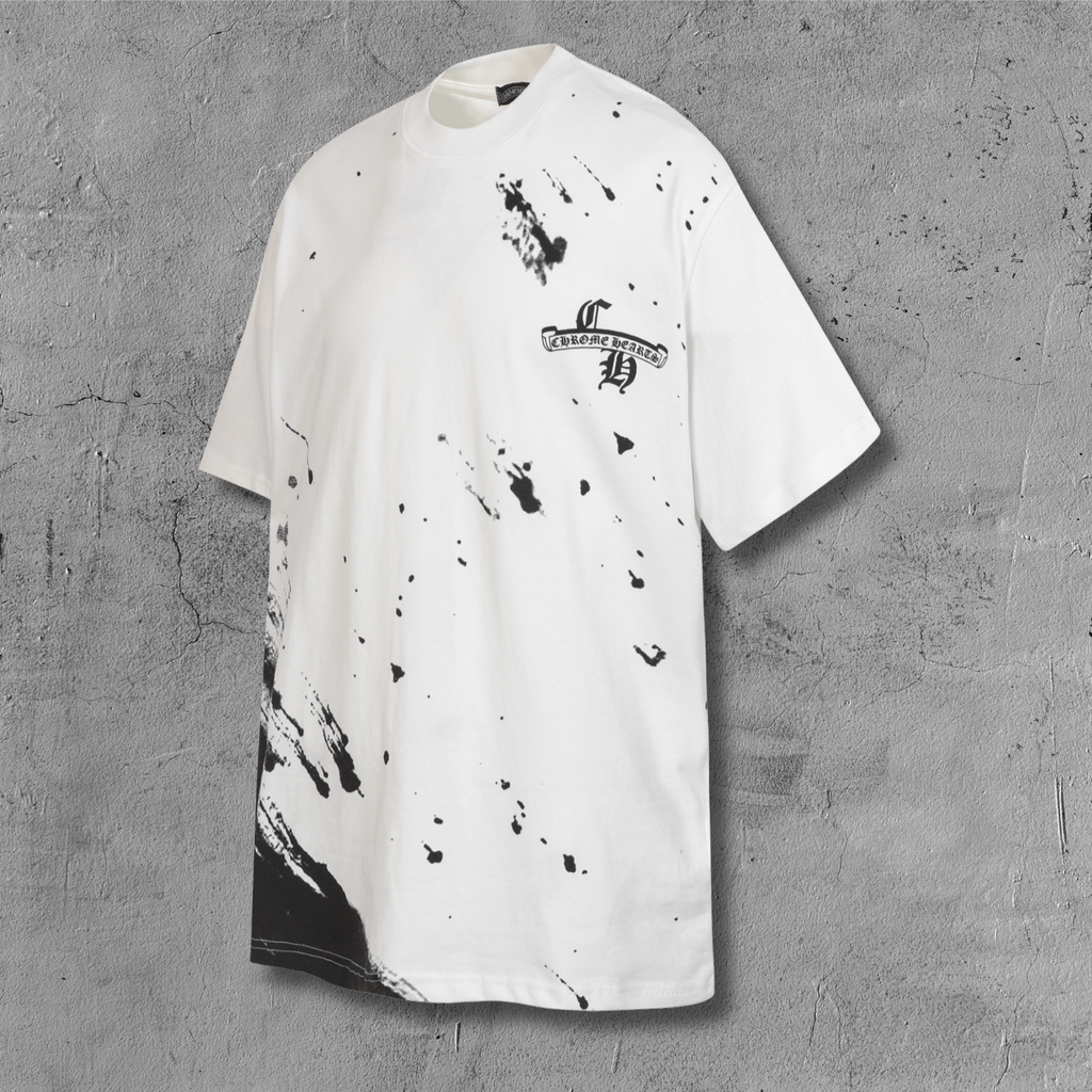 Ink Splatter Horseshoe White T-Shirt™