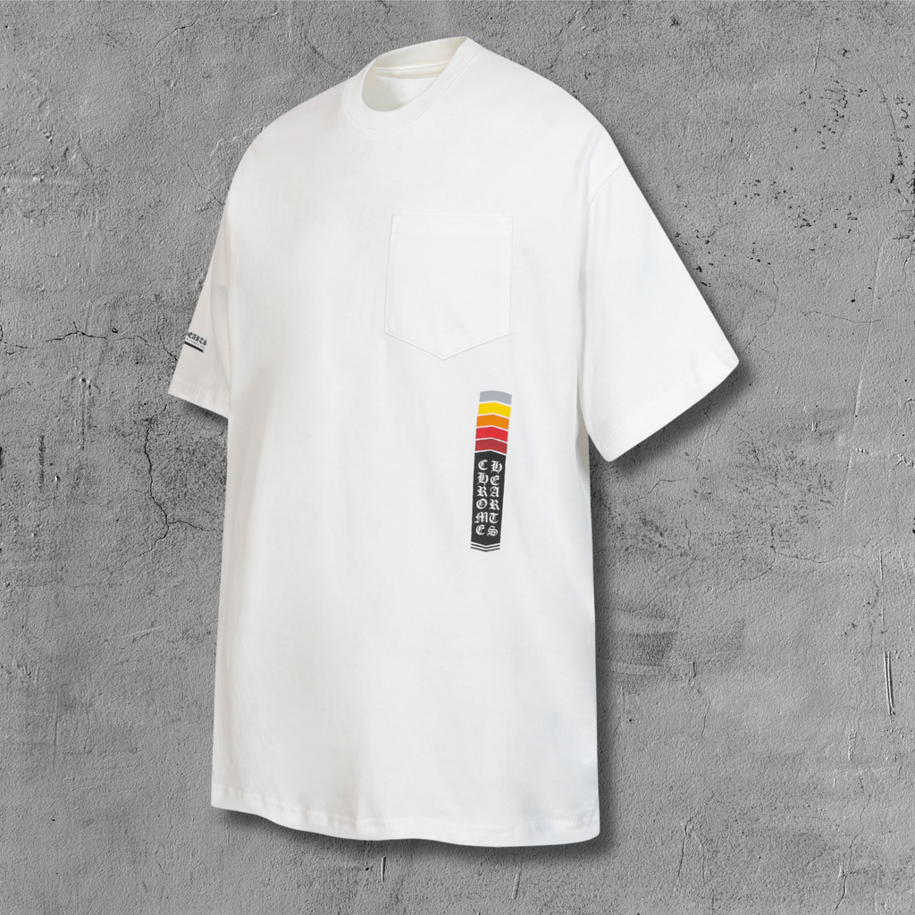 Racing Stripe Pocket White T-Shirt™