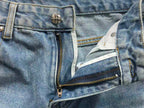 Faded Black Cross Patch Light Denim Baggy Jeans™
