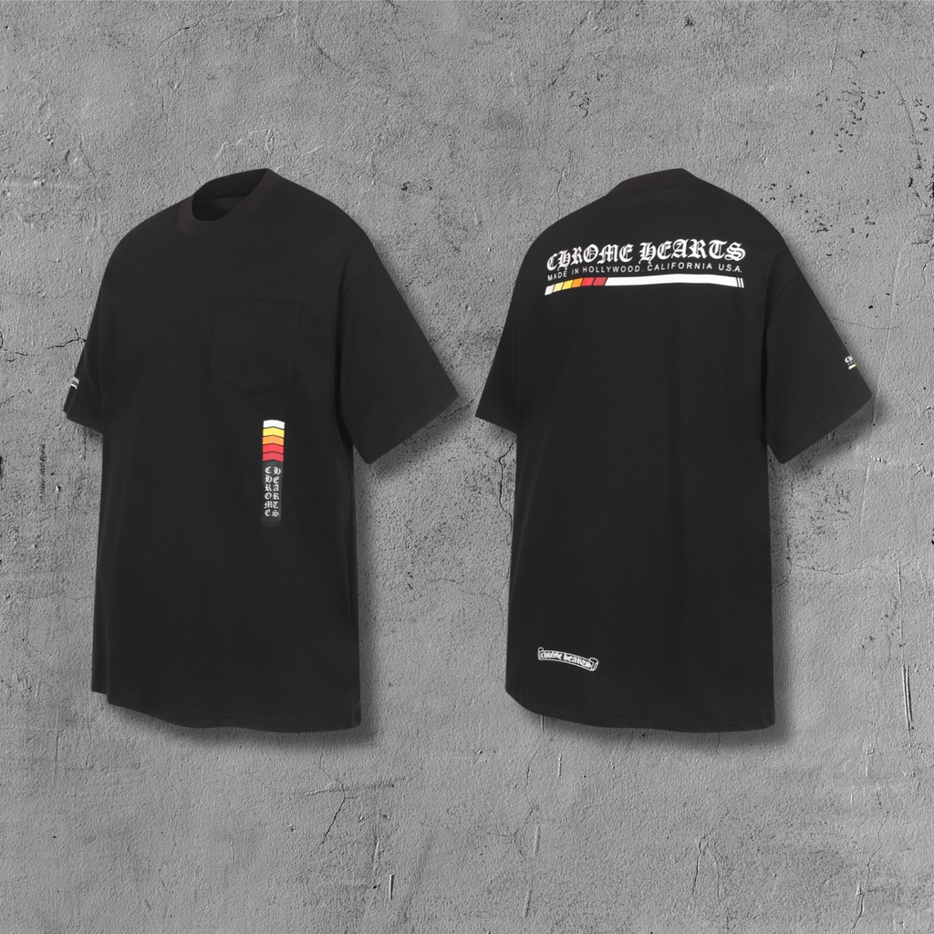 Racing Stripe Pocket Black T-Shirt™