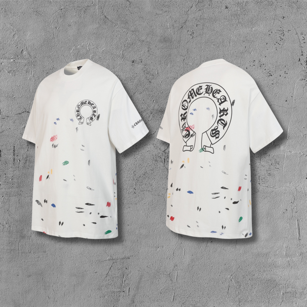 Paint Speck Horseshoe White T-Shirt™