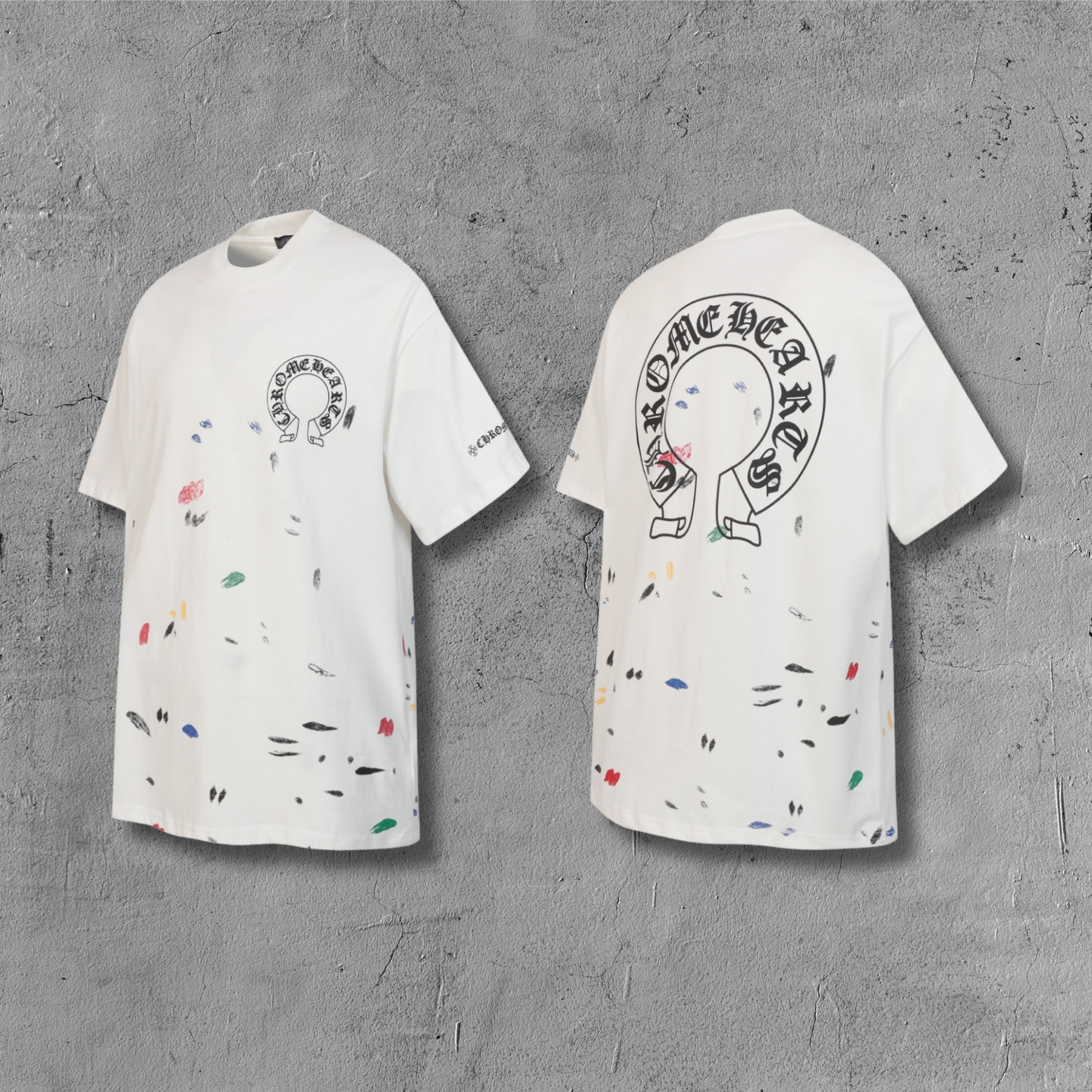 Paint Speck Horseshoe White T-Shirt™