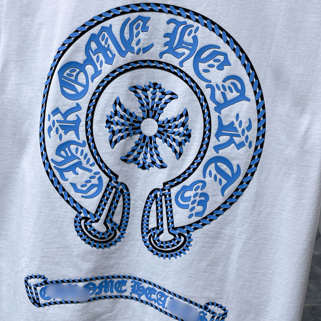 Blue Horse Shoe Logo White T-Shirt™