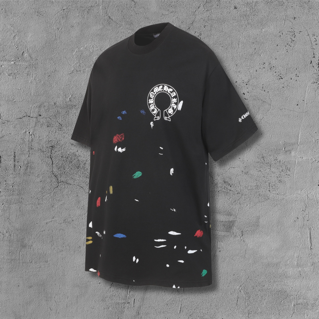Paint Speck Horseshoe Black T-Shirt™