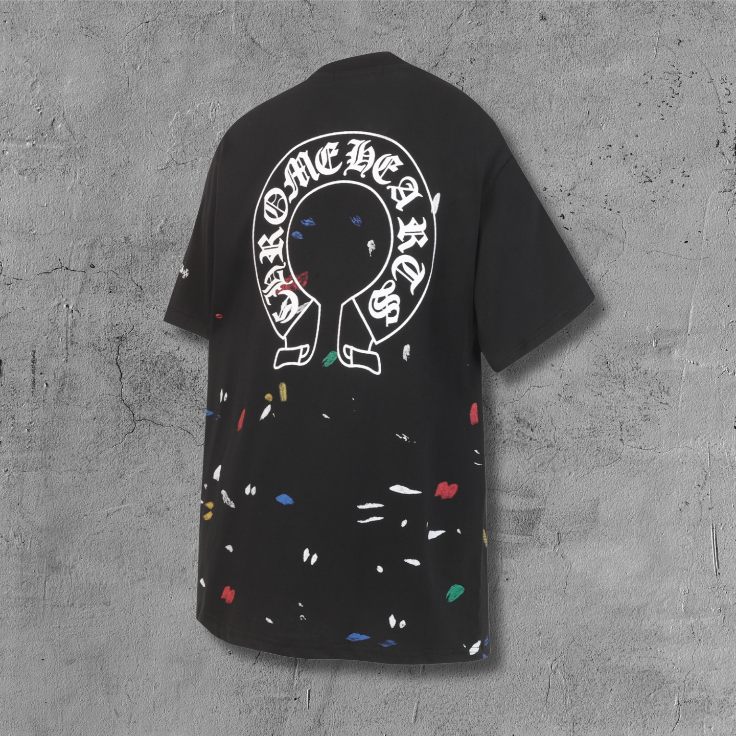 Paint Speck Horseshoe Black T-Shirt™