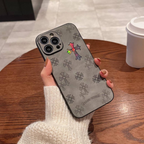 Iridescent Cross Symbol Hard Leather Case™