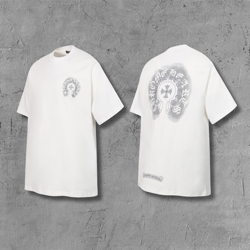 Faded Horseshoe Logo White T-Shirt™