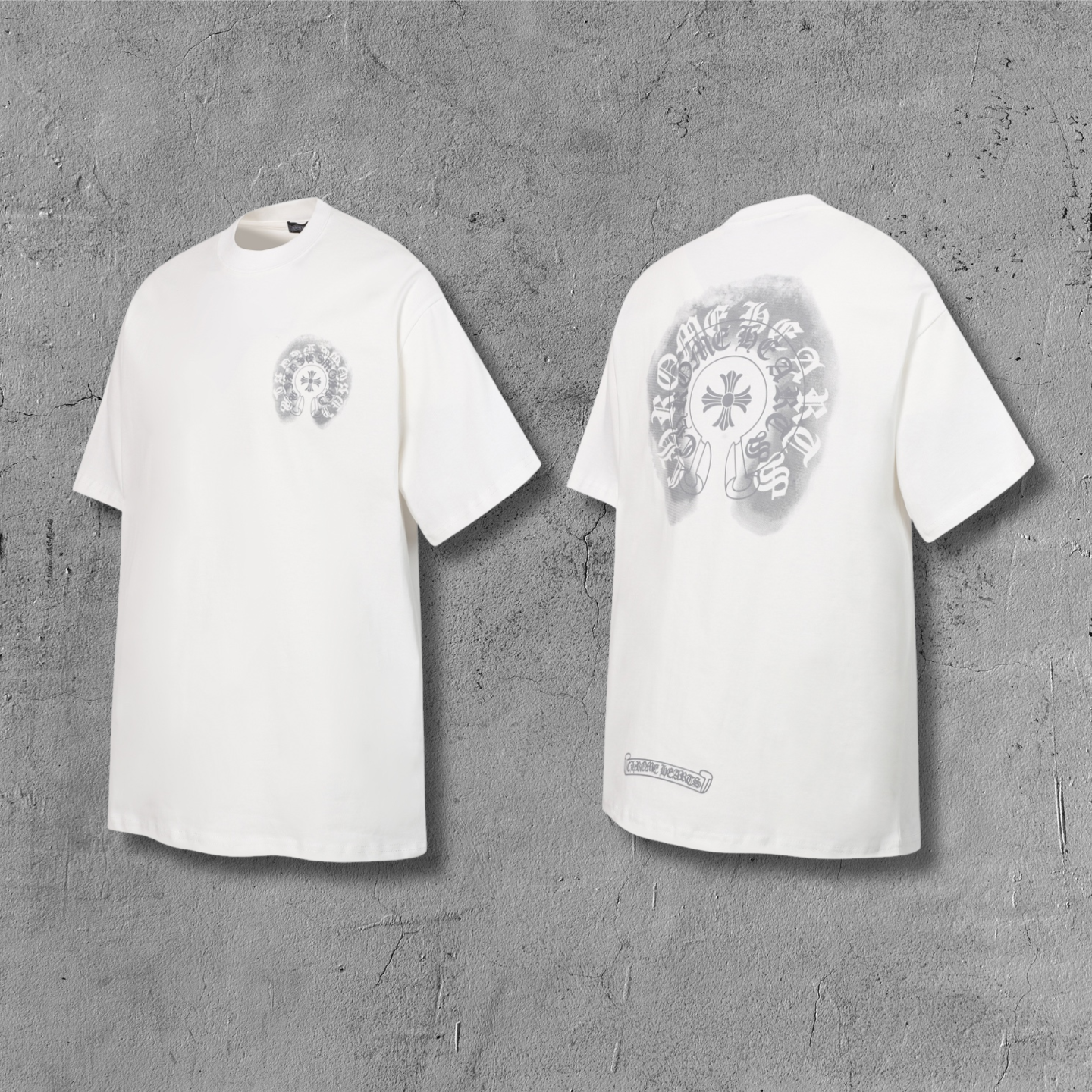 Faded Horseshoe Logo White T-Shirt™