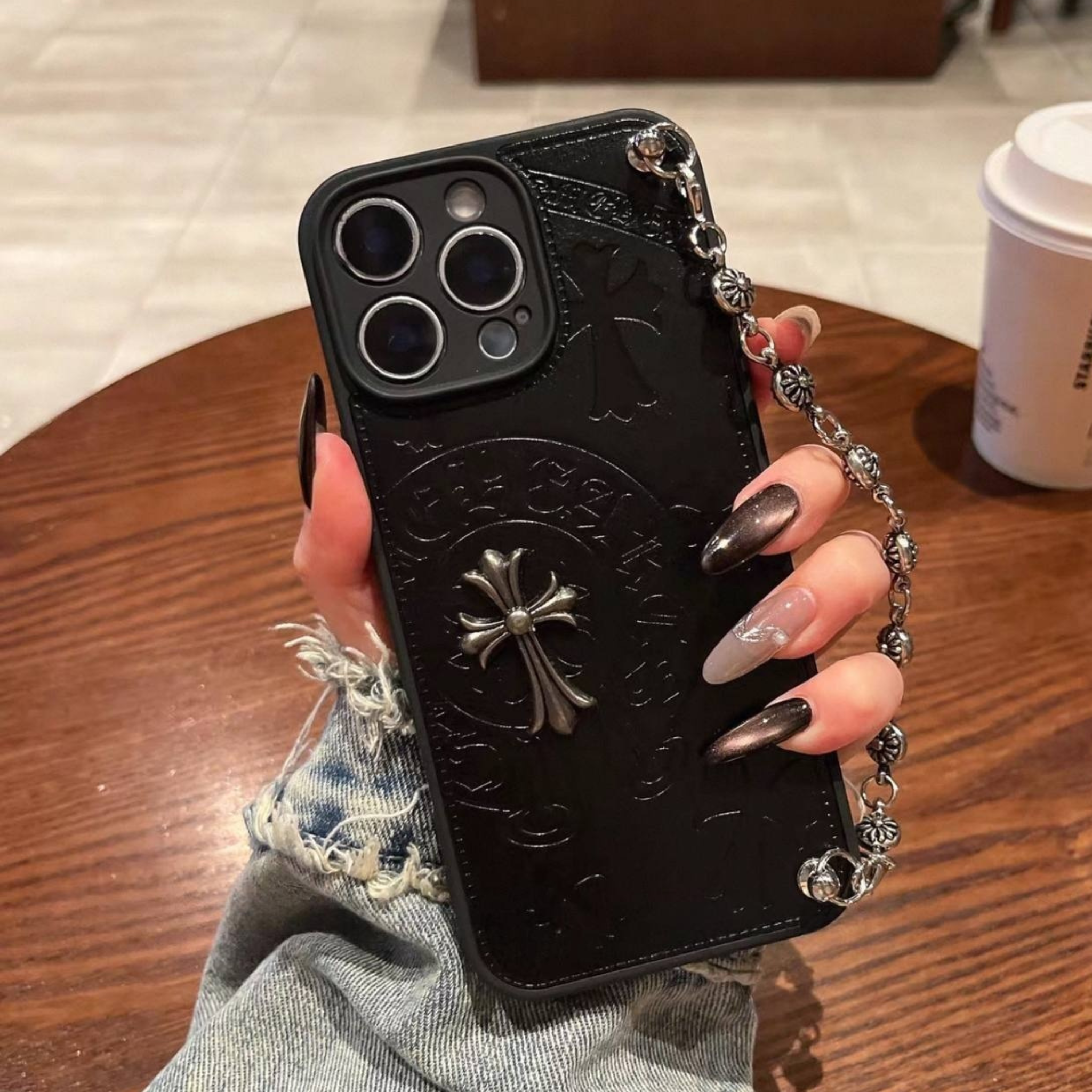 Gothic Accessory Chain Black Leather Case™