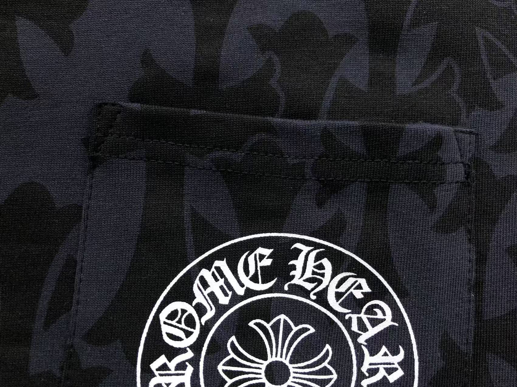Cross Pattern Black Pocket T-Shirt™
