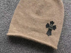 Leather & Metallic Cross Knit Beanie™