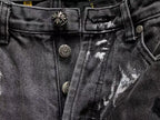 Mixed Cross Patch Grey Art Jeans™