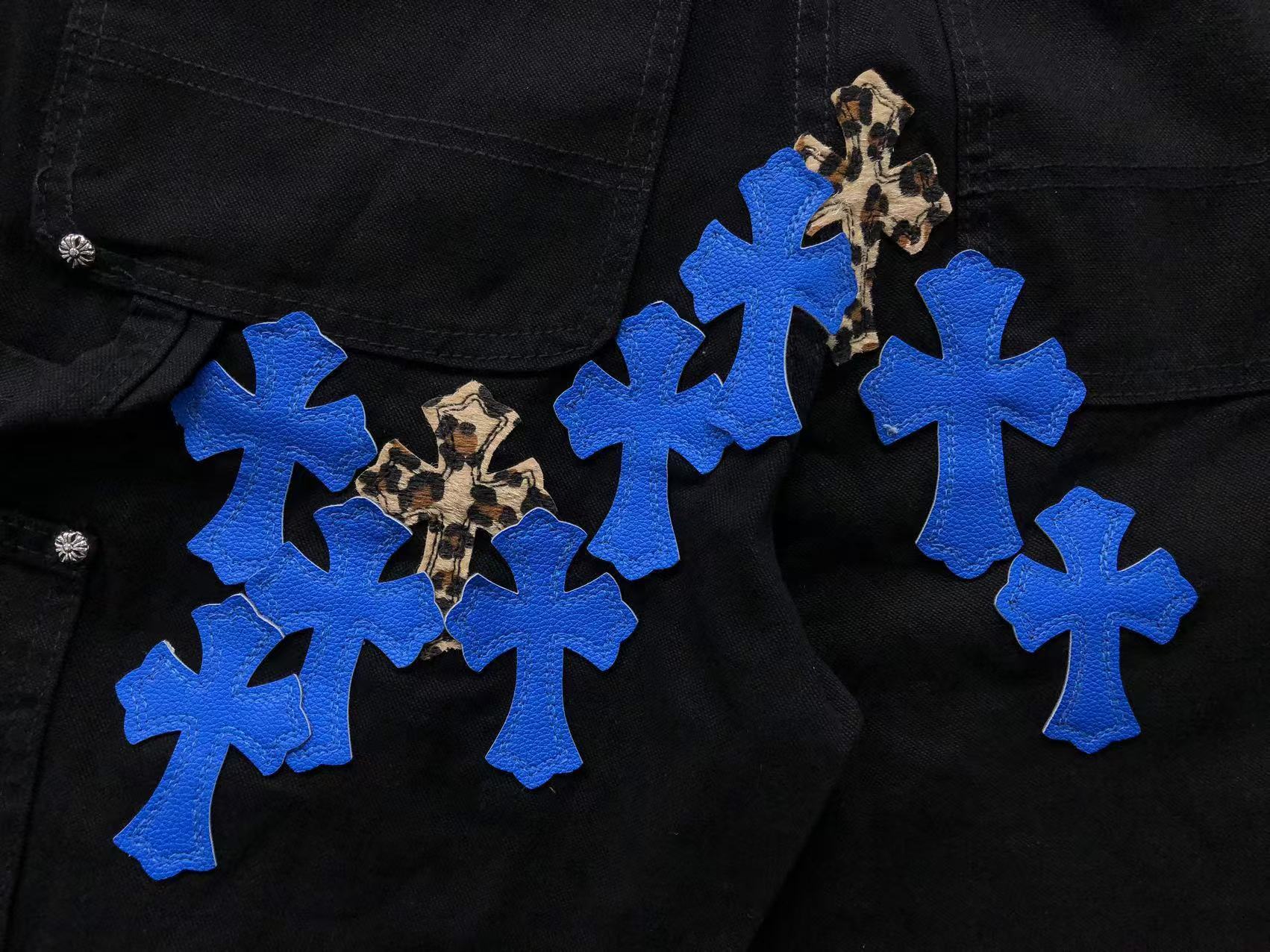 Blue & Leopard Cross Patch Carpenter Pants™