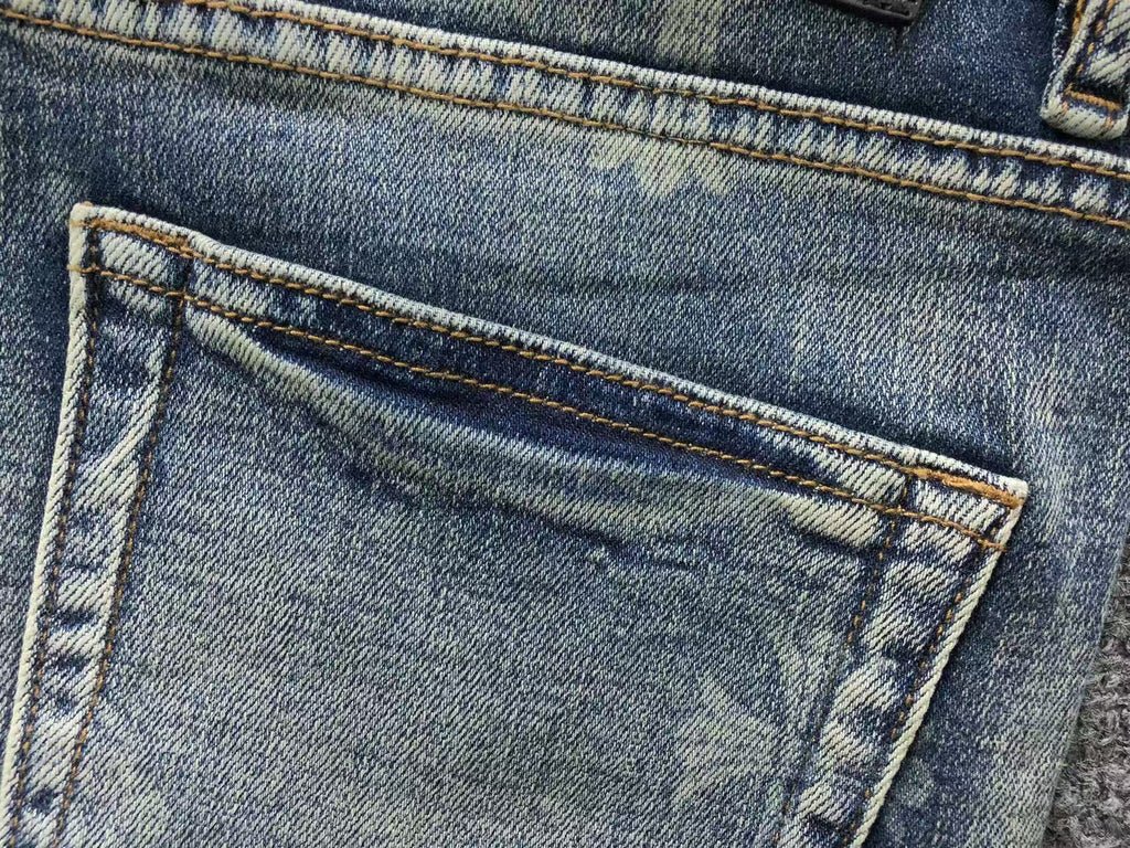 Faded Wash Cross Print Slim Fit Jeans™