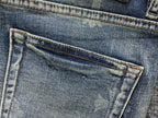 Faded Wash Cross Print Slim Fit Jeans™