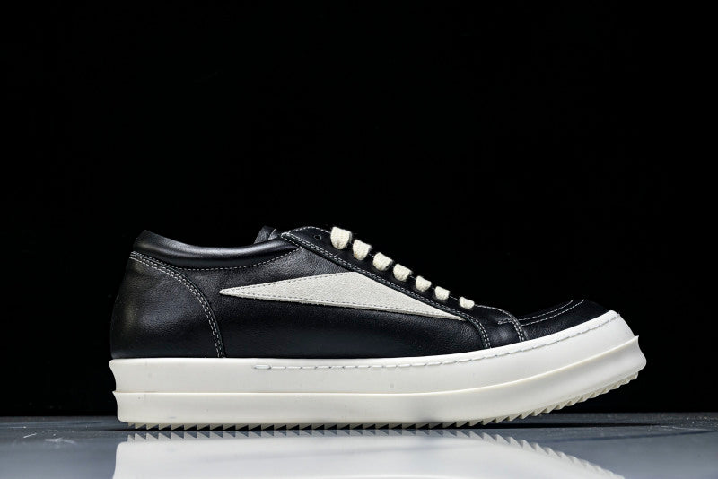 DRKSHDW Vintage Low Black Milk Leather Sneakers