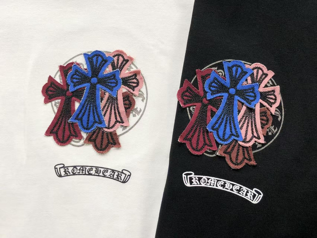 Multicolor Leather Cross Patch T-Shirt™