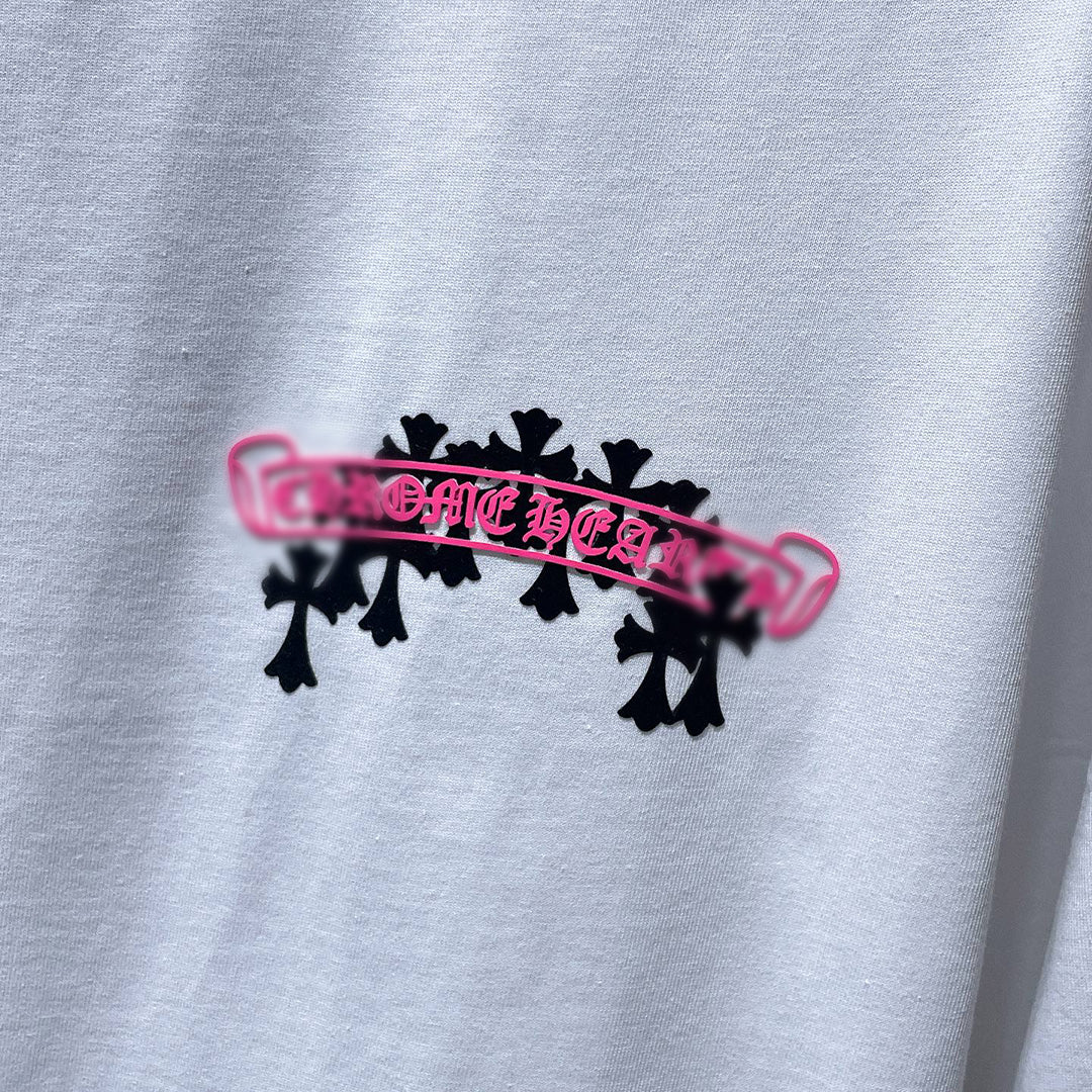 Pink Banner Logo White T-Shirt™