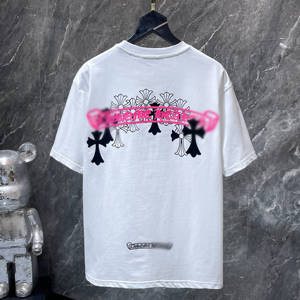 Pink Banner Logo White T-Shirt™