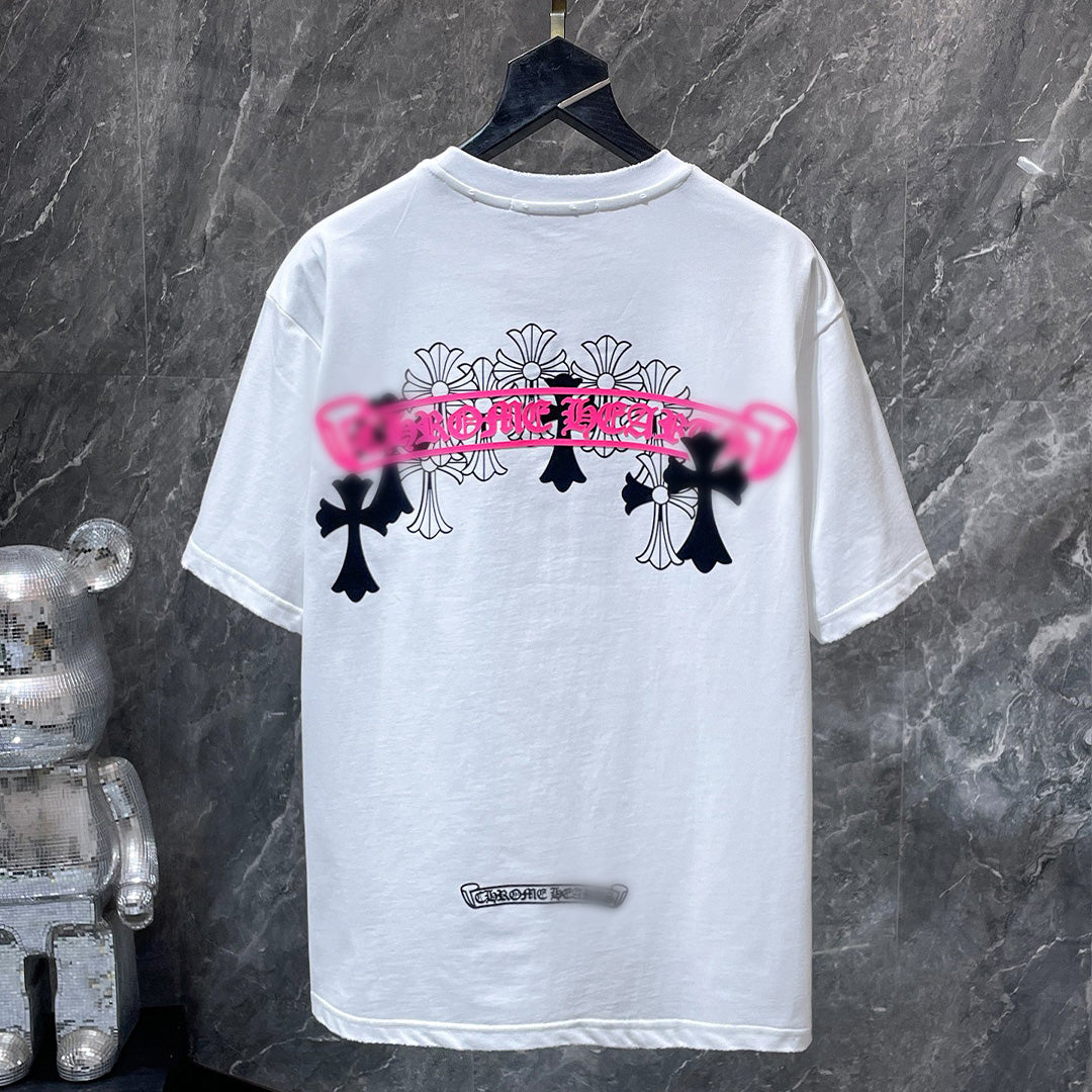 Pink Banner Logo White T-Shirt™