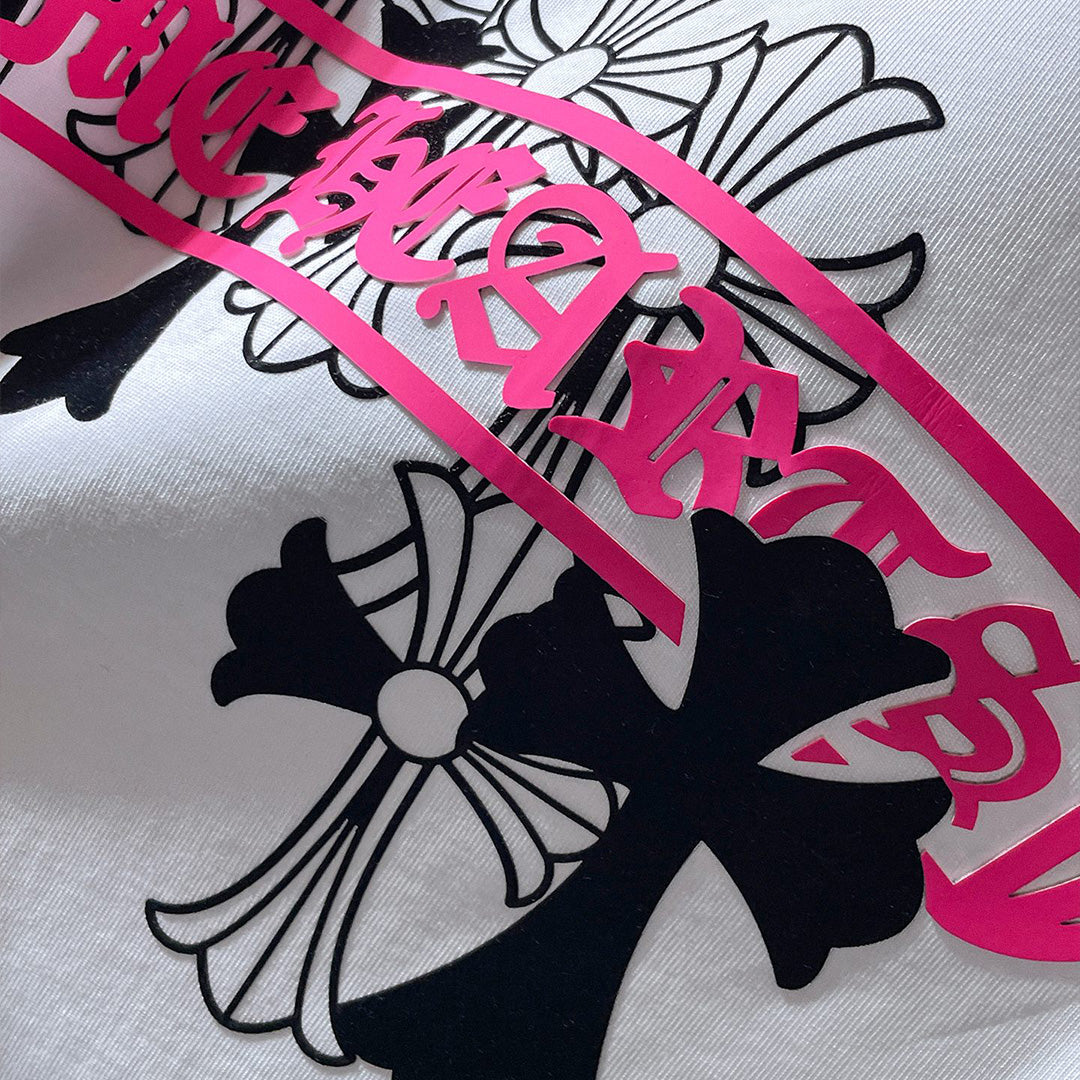 Pink Banner Logo White T-Shirt™