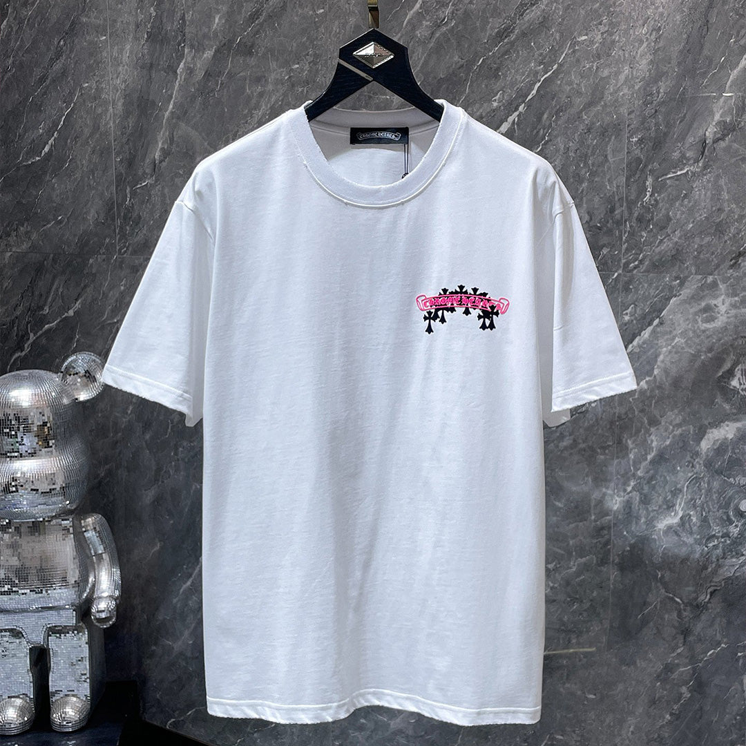 Pink Banner Logo White T-Shirt™