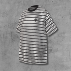 White Stripe Cross Pattern T-Shirt™