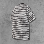 White Stripe Cross Pattern T-Shirt™