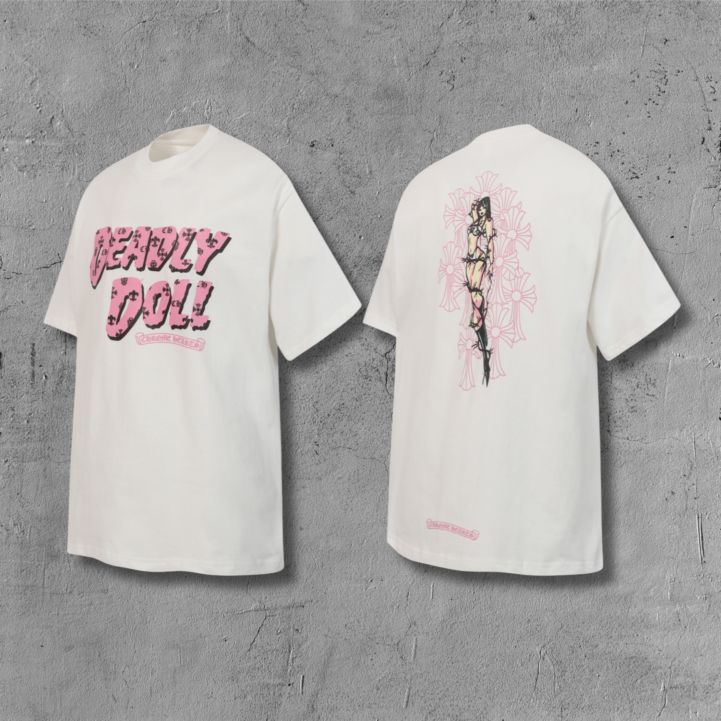 Pink Deadly Doll White T-Shirt™