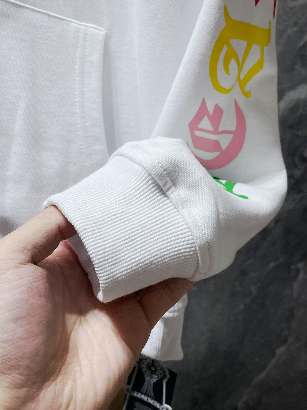 Multi Color Crosses White Hoodie™