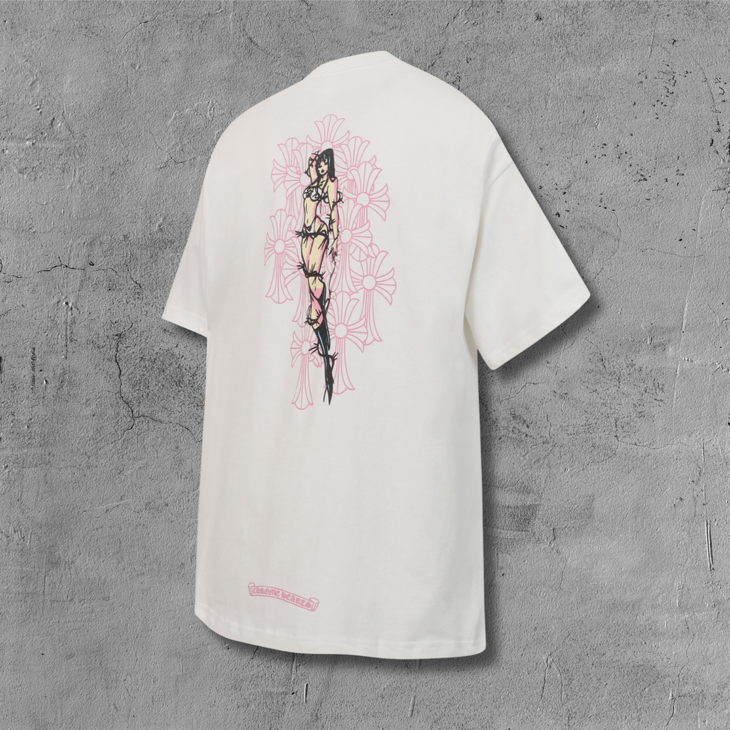 Pink Deadly Doll White T-Shirt™