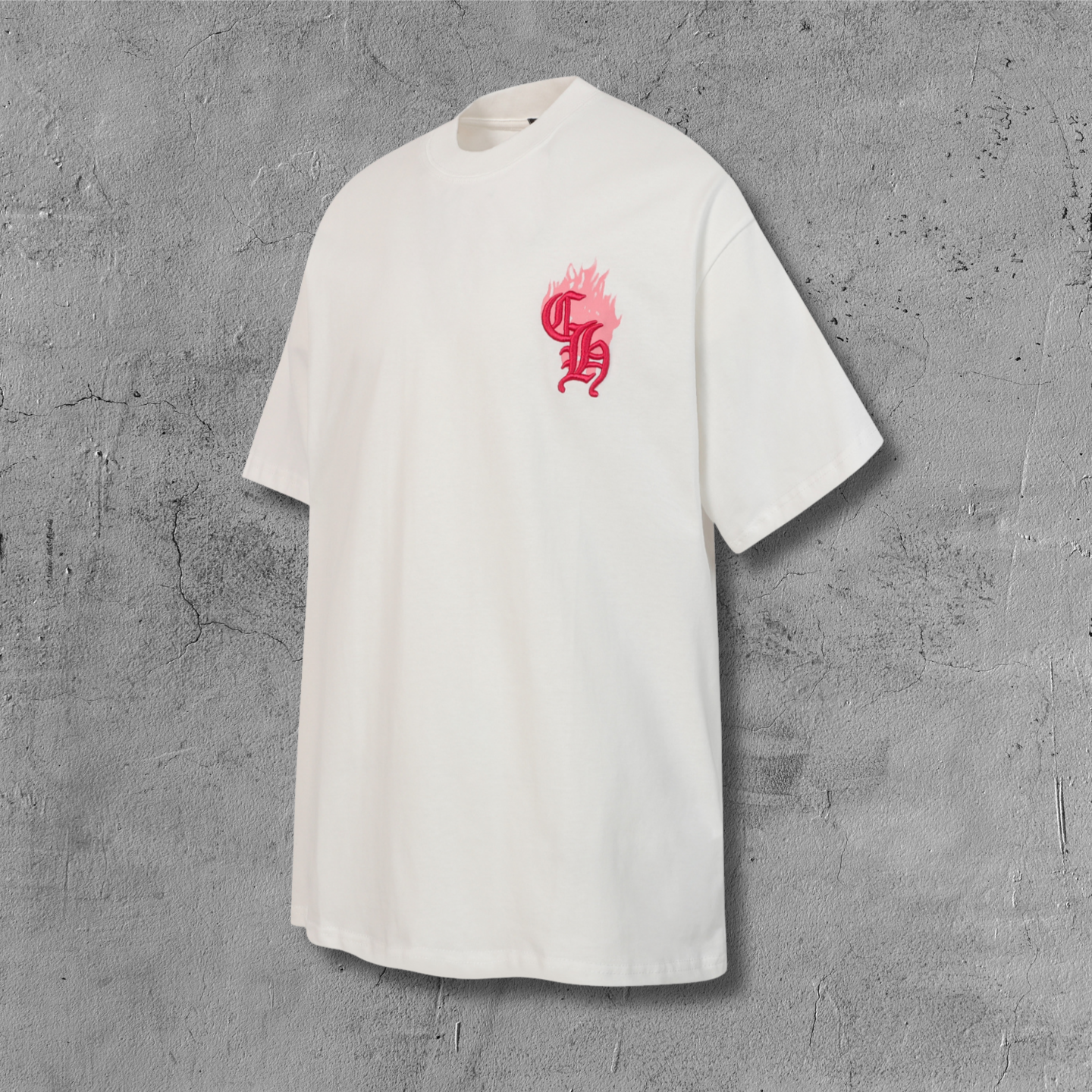 Pink Drip Script Logo White T-Shirt™