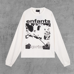 ER* Black Typography White Long Sleeve Shirt™