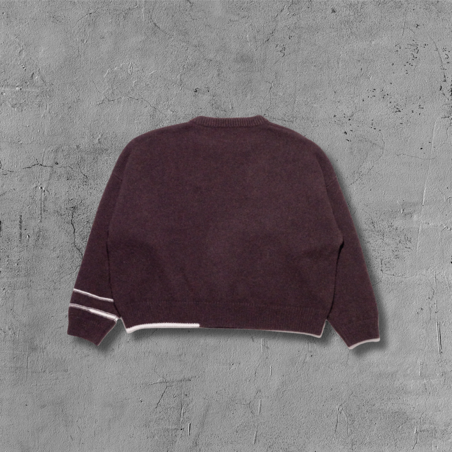 ER* Cartoon Graphic Maroon Knit Sweater™