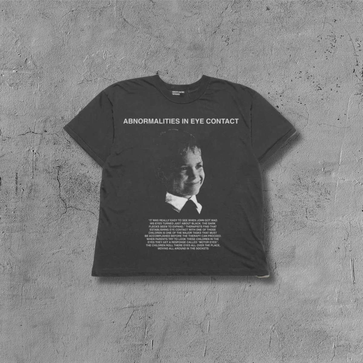 ER* Abnormalities In Eye Contact Washed Black T-Shirt™
