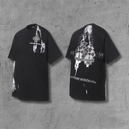 Painted Triple Cross Graphic Black T-Shirt™
