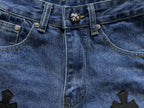 Black Cross Patch Denim Jeans™