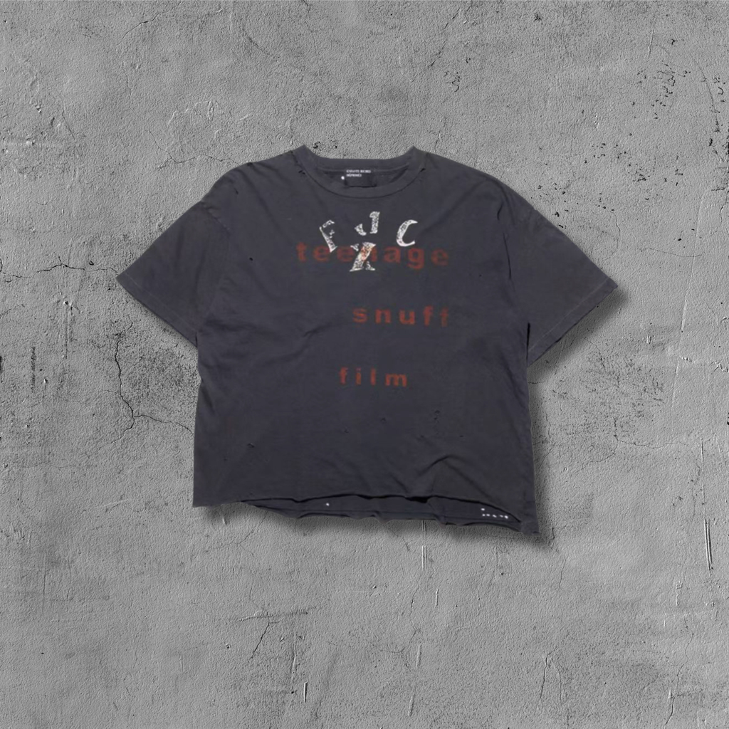 ER* Teenage Snuff Film Washed Black T-Shirt™