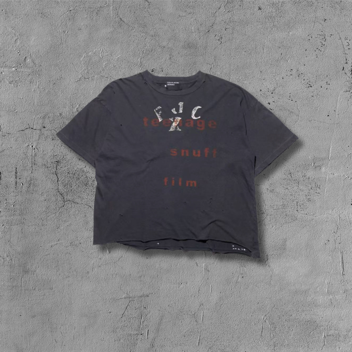 ER* Teenage Snuff Film Washed Black T-Shirt™